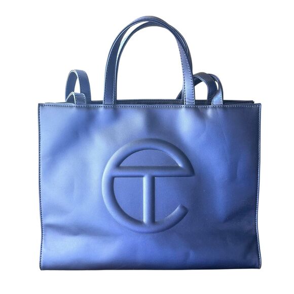 TELFAR Medium Cobalt Shopping Tote Bag - Picture 1 of 5